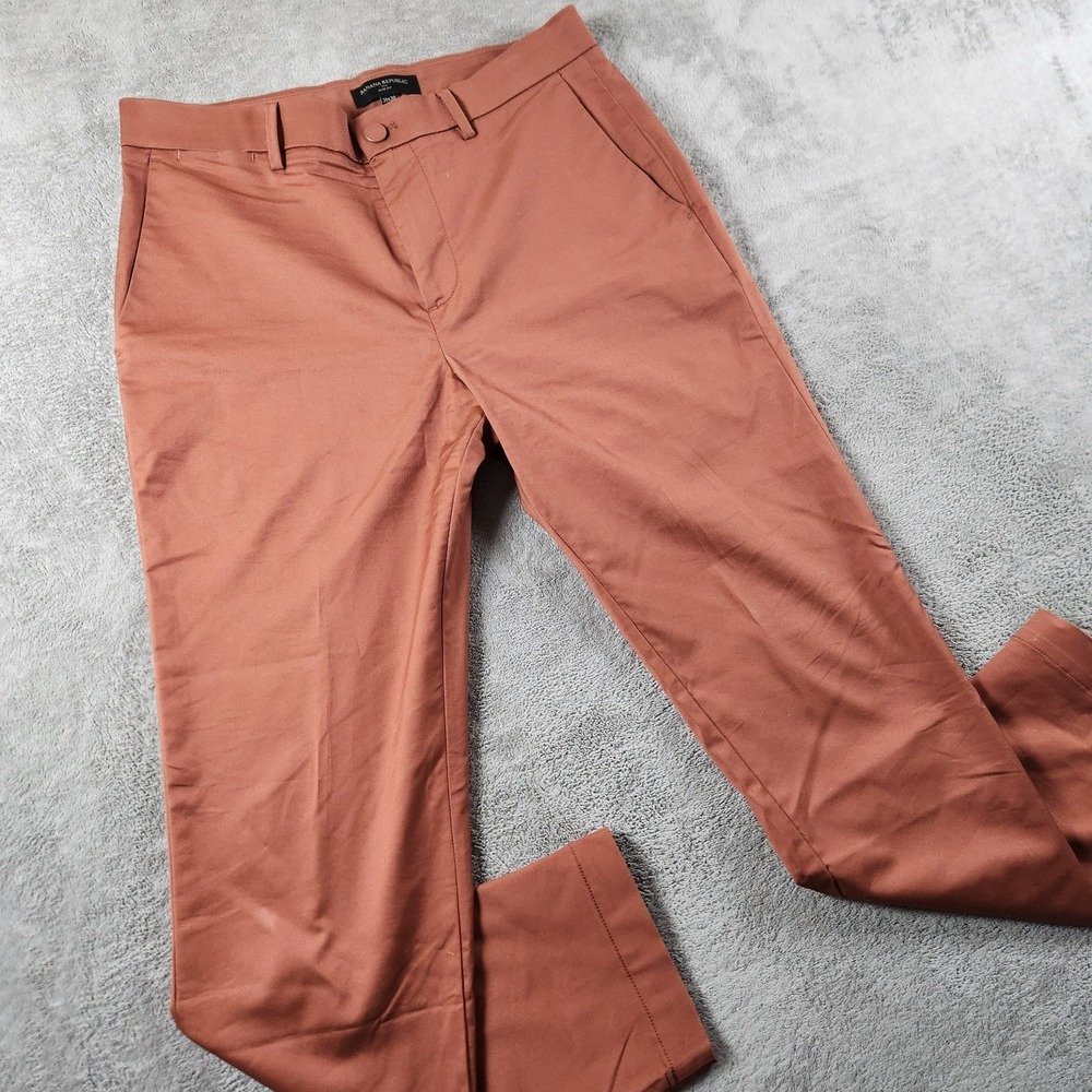 Banana Republic Slim No Iron Pants Mens size 31x30 Cotton Polyester